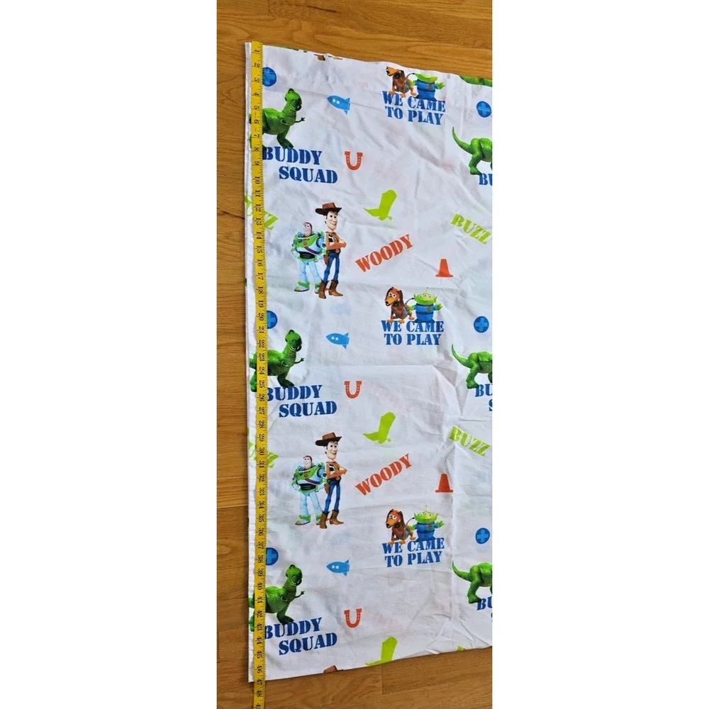Pixar Toy Story VTG Twin Flat Sheet Woody Buzz Lightyear Disney Y2K Retro